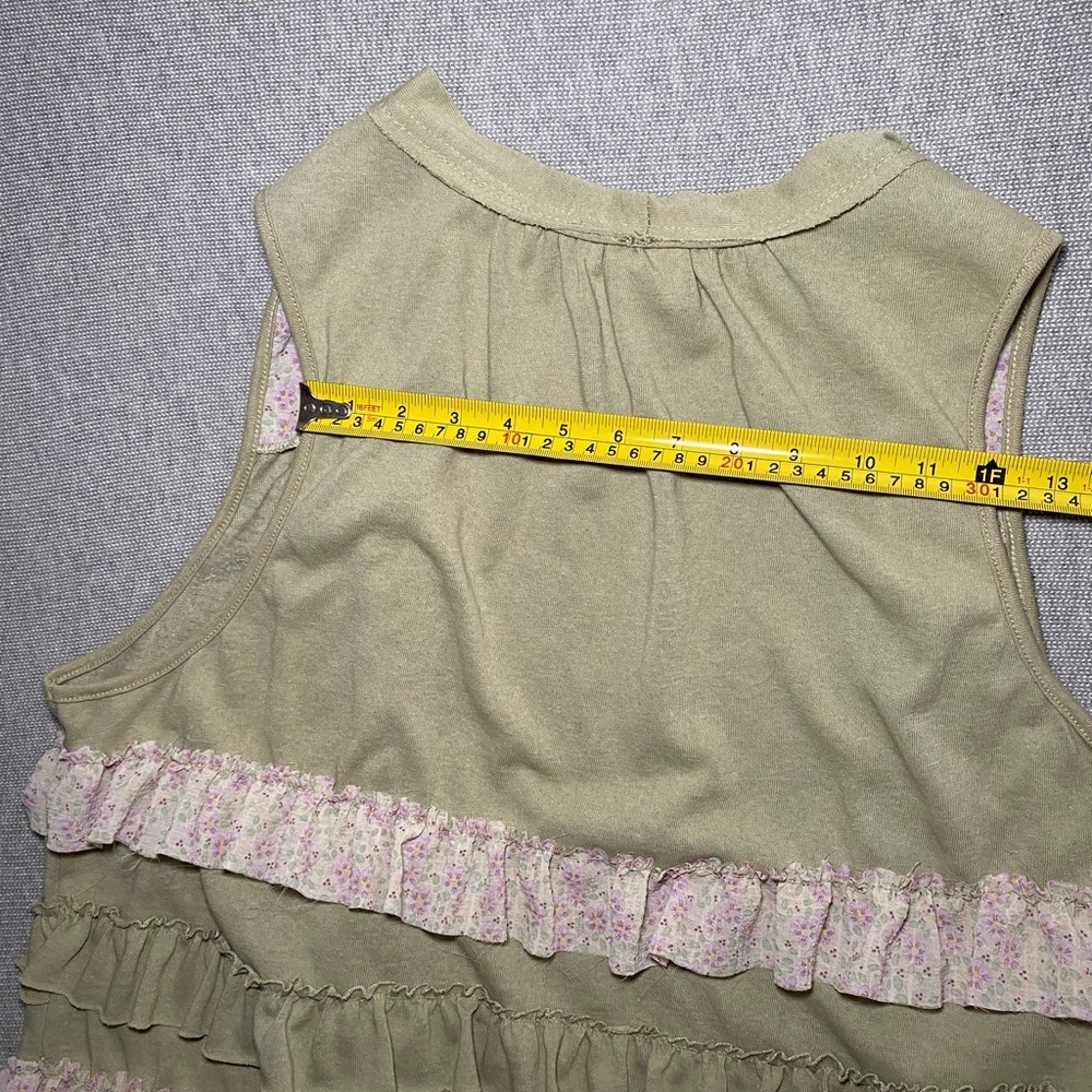 POL Clothing Ruffled Open Front Sleeveless Womens Cardigan Size Large - Picture 6 of 8